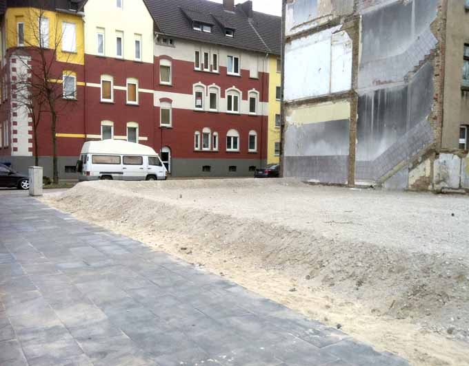 Ruhrgebiet leegte afbraak doorsnede bouwblok begrenzing 01